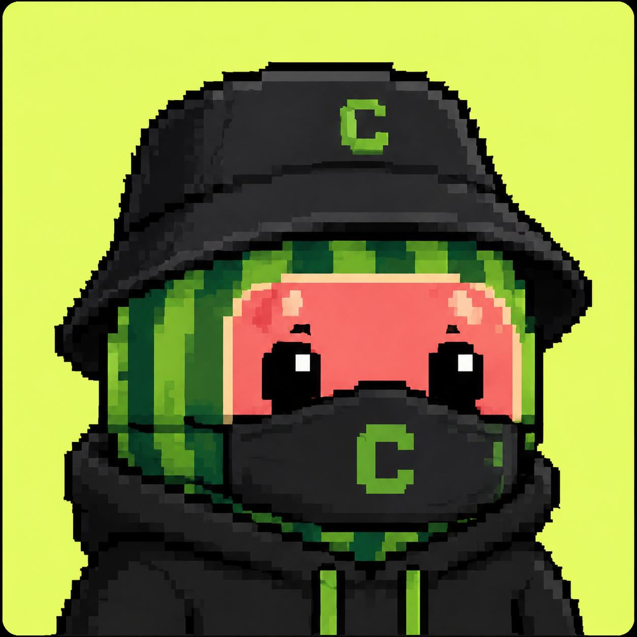 Cucumelon #002 pixel art NFT