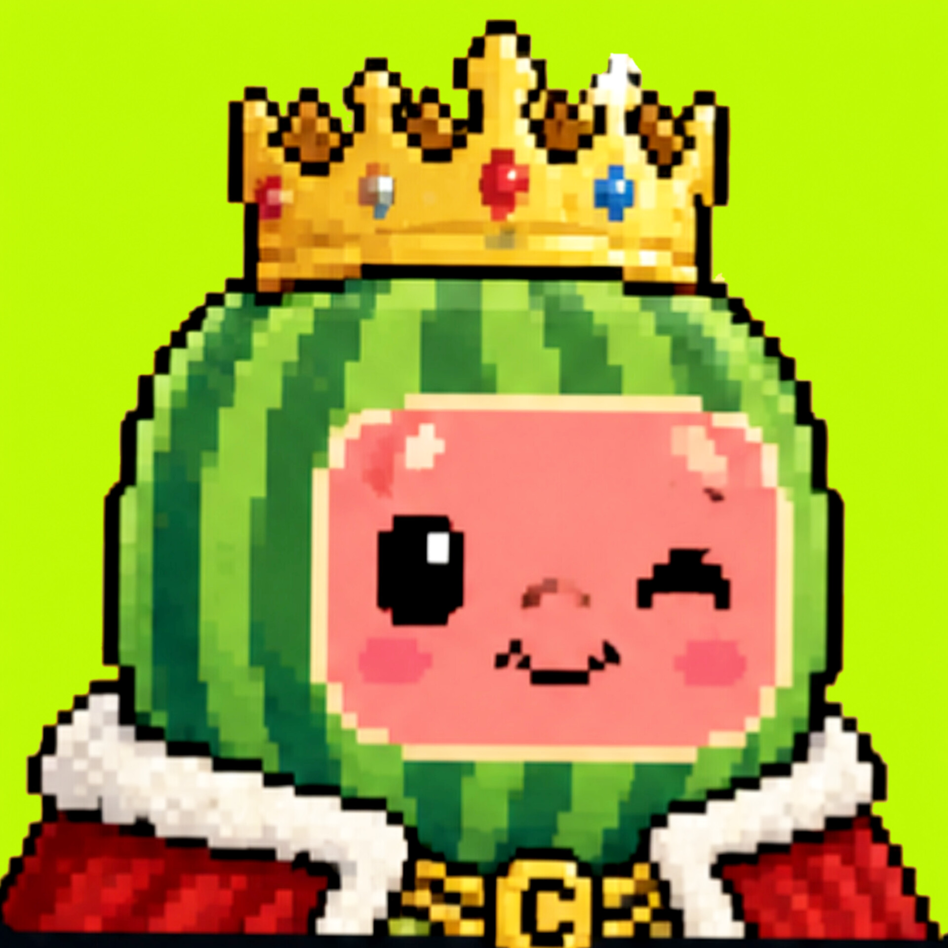 Cucumelon #001 pixel art NFT